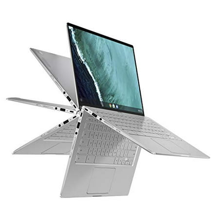 ASUS Chromebook Flip C434 2 in 1 Laptop, 14" Touchscreen FHD 4-Way NanoEdge Display, Intel Core M3-8100Y Processor, 4GB RAM, 32GB eMMC Storage, Backlit Keyboard, Silver, Chrome OS, C434TA-DH342T