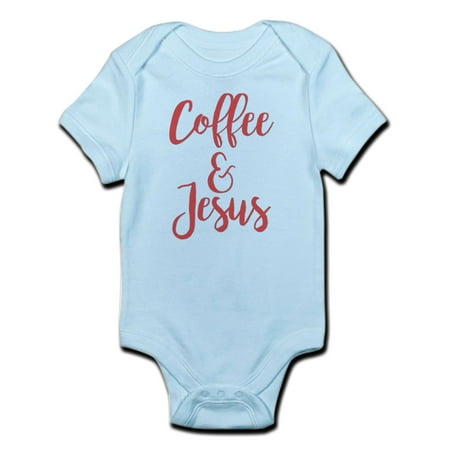 

CafePress - Coffee And Jesus - Baby Light Bodysuit