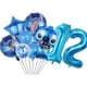 thumbnail image 3 of Suministros de decoración de fiesta de cumpleaños de Disney Stitch, vajilla, vasos de papel, platos, mantel, pancarta, telón de fondo, juego de globos, Baby Shower, 3 of 5
