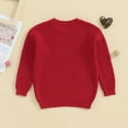 thumbnail image 3 of Bagilaanoe Toddler Baby Girl Valentine’s Day Clothes Knitted Sweater Long Sleeve Heart Embroidery Pullover 6M 9M 12M 18M 24M 3T Kids Warm Jumpers Tops Loose Knitwear, 3 of 7