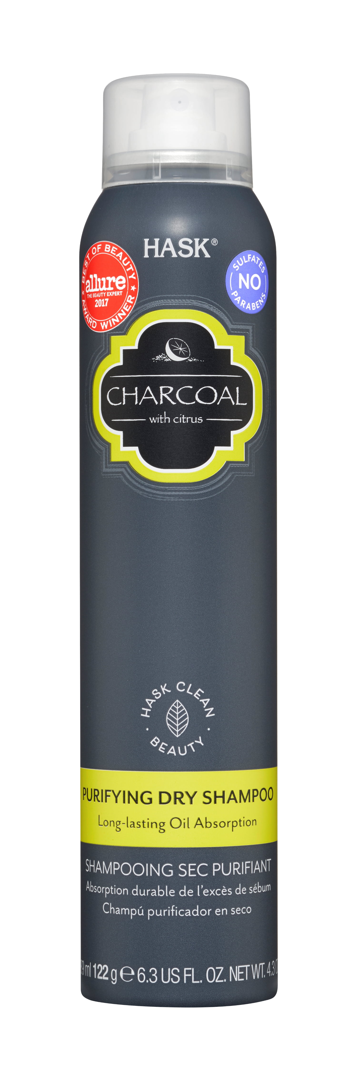 Hask Charcoal & Citrus Purifying Aluminum-Free Oil Control Dry Shampoo, 6.3 fl oz