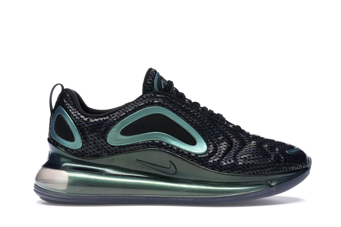 Nike - Mens Nike Air Max 720 Iridescent Mesh Black Metallic Green Laser  Fuchs - Walmart.com - Walmart.com