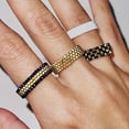 thumbnail image 2 of Magik Custom Handmade Vintage Shining Stackable Delica Beaded Ring Mosaic, 2 of 5