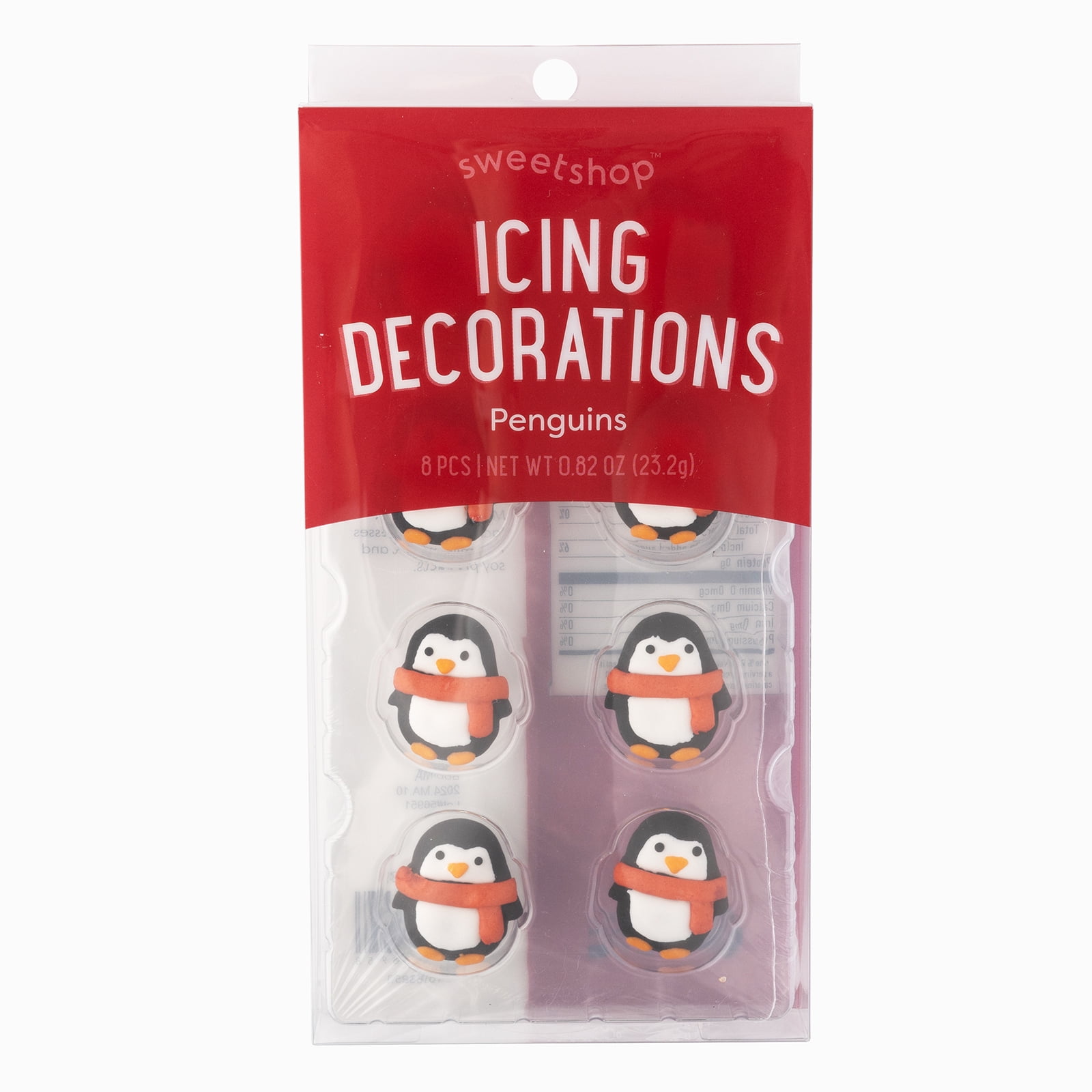 Sweetshop Icing Decorations - Penguin, 8 Piece Cake Toppers