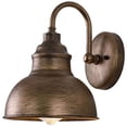 thumbnail image 1 of Aplique de pared vintage con cuello de cisne, estilo granero, luz plana, estilo industrial, estilo granja, para exteriores, resistente al agua (bronce), 1 of 6