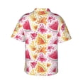 thumbnail image 3 of Balery Watermelon Print Men's Hawaiian Shirts Short Sleeve Beach Shirt Relaxed Fit Vacation Button Down Shirts-Small, 3 of 9