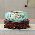 thumbnail image 4 of Wood Carving Display Pedestal Crafts Tea Sets Base Vase Bonsai Decorative Shelves, 4 of 6