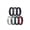 Pack B: Black, Cool Gray, Dark Blue H, Light Silver, Gun Metal A, Dark Teal B, Dark Red G, variant on Women’s Silicone Wedding Rings – 5.5mm Wide, 2mm Thick Engagement Rings, Rubber Engagement Bands, 7-Pack