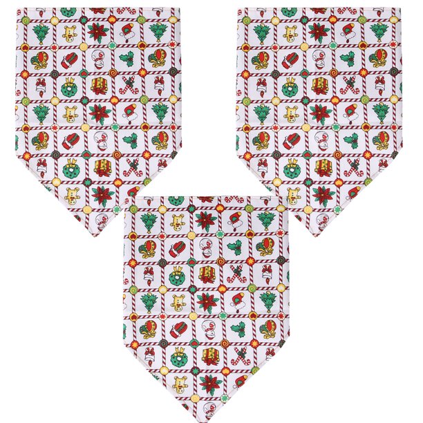 Bufanda triangular de Navidad para mascotas bufanda para perros MFZFUKR CPB-US-XD1477-5