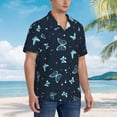 thumbnail image 5 of Daiia Beautiful Butterflies Hawaiian Shirt for Men Gentle Cotton Regular Short Sleeve Casual-Medium, 5 of 9