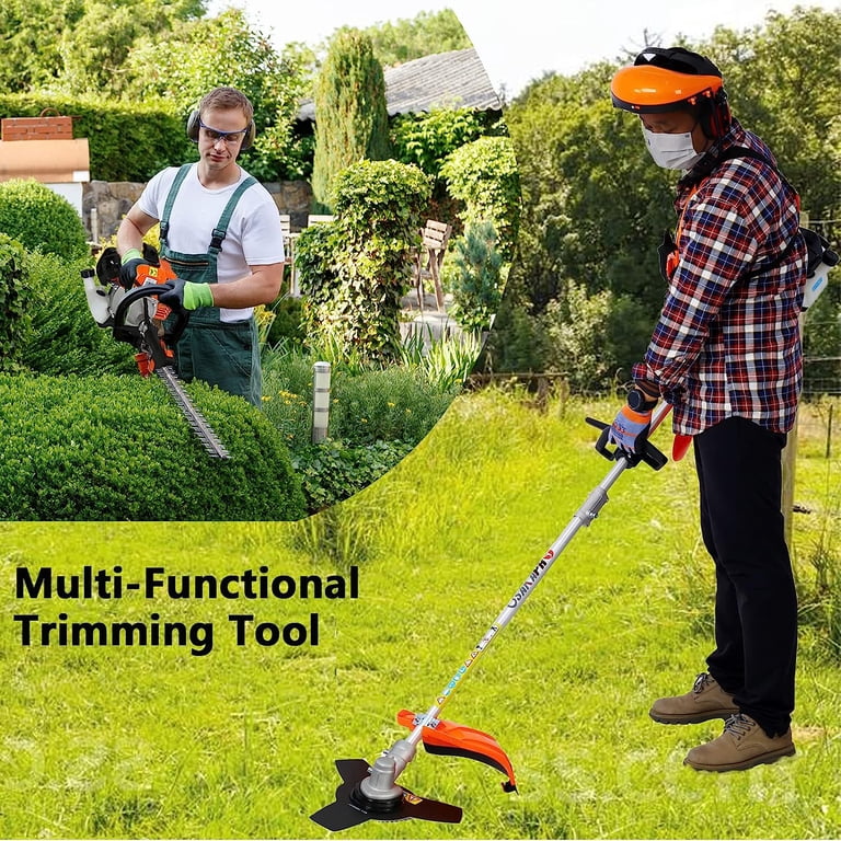 iRerts 52CC 2-Cycle Gas 4 in 1 Trimmer: Pole Saw, Hedge Trimmer