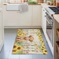 thumbnail image 4 of Farm Highland Cattle Area Rugs 2x3ft Farmhouse Sunflower Cow Fence Linen Texture Floor Rug&nbsp;Non Slip Low Pile Ultra Soft Throw Carpet for Entryway Indoor Entrance Kitchen Bathroom, 4 of 9