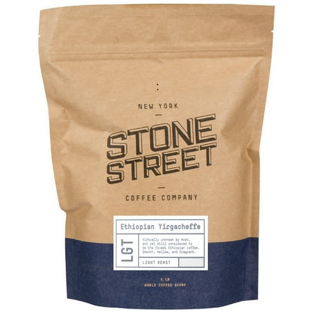 Stone Street Coffee Ethiopian Yirgacheffe Fresh Roasted Coffee, Whole Bean, 16 oz
