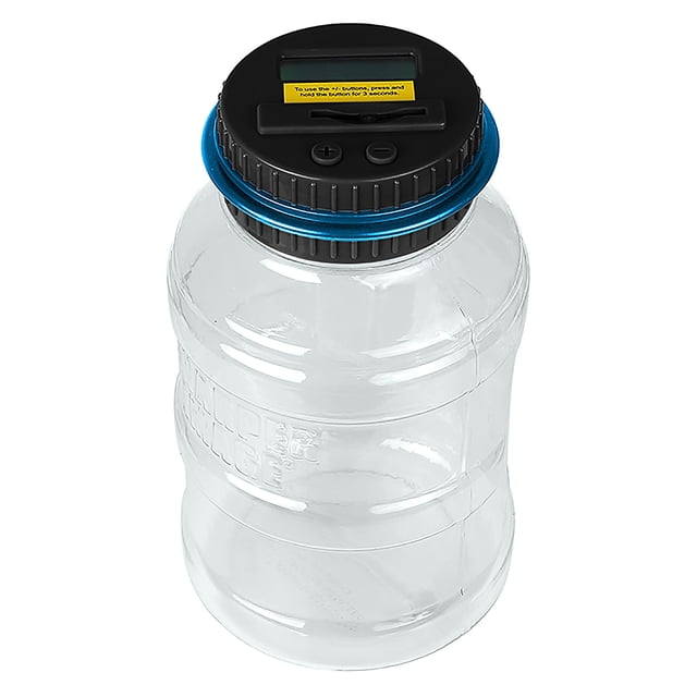 Hucha De Conteo Con Efecto Luminoso, Contador De Dólares, Tarro De 1,8 L, Caja Contadora De Monedas De Gran Capacidad Para Regalo, Decoración Del Hogar Cateissary HA018039-00