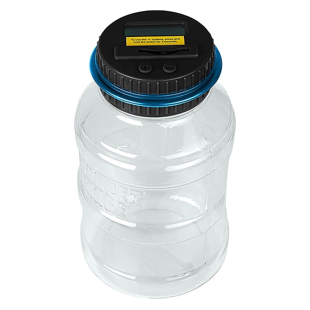 Hucha De Conteo Con Efecto Luminoso, Contador De Dólares, Tarro De 1,8 L, Caja Contadora De Monedas De Gran Capacidad Para Regalo, Decoración Del Hogar Speravity HA018039-00