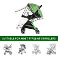 thumbnail image 2 of Stroller Rain Cover, Universal Clear Weather Shield with Waterproof Zippers, Stroller Cover for Protect from Sun Dust Snow, Large, 2 of 7