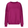 thumbnail image 5 of Patlollav Womens Fall Oversized Sweatshirts Crewneck Fleece Casual Pullover Sweaters Outfits, 5 of 6