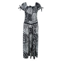 Mogul Womens Boho Maxi Dress On Off Shoulder Smocked Waist Rayon Gypsy Beach Summer Dresses