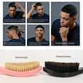 thumbnail image 6 of Soumake Men Beard Brush with Ergonomic Handle Nylon Boar Bristle Curved Wave Beard Straightener Brush Home Salon Men Mustache Grooming Styling Tools, 6 of 7