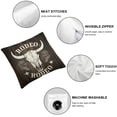 thumbnail image 6 of Chilfamy Set of 2 Vintage Rodeo Cowboy Decorative Throw Pillow Covers Cushion Cover for Home Couch Sofa Bench Decor White, 6 of 7