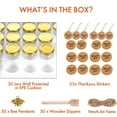 thumbnail image 6 of 30 Pack 6oz Hexagon Glass Jars with Gold Lids, 180ml Clear Glass Canning Jars Honey Jars Spice Jars Mason Jars for Jams, Shower Favors, Wedding Favors, Craft, 6 of 9