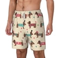 thumbnail image 2 of Uemuo Dachshund Dog Puppy Pattern Mens Swim Trunks Quick Dry Board Shorts with Mesh Lining, Stretch Beach Shorts Quick Dry No-Chafing Board Shorts-XX-Large, 2 of 9