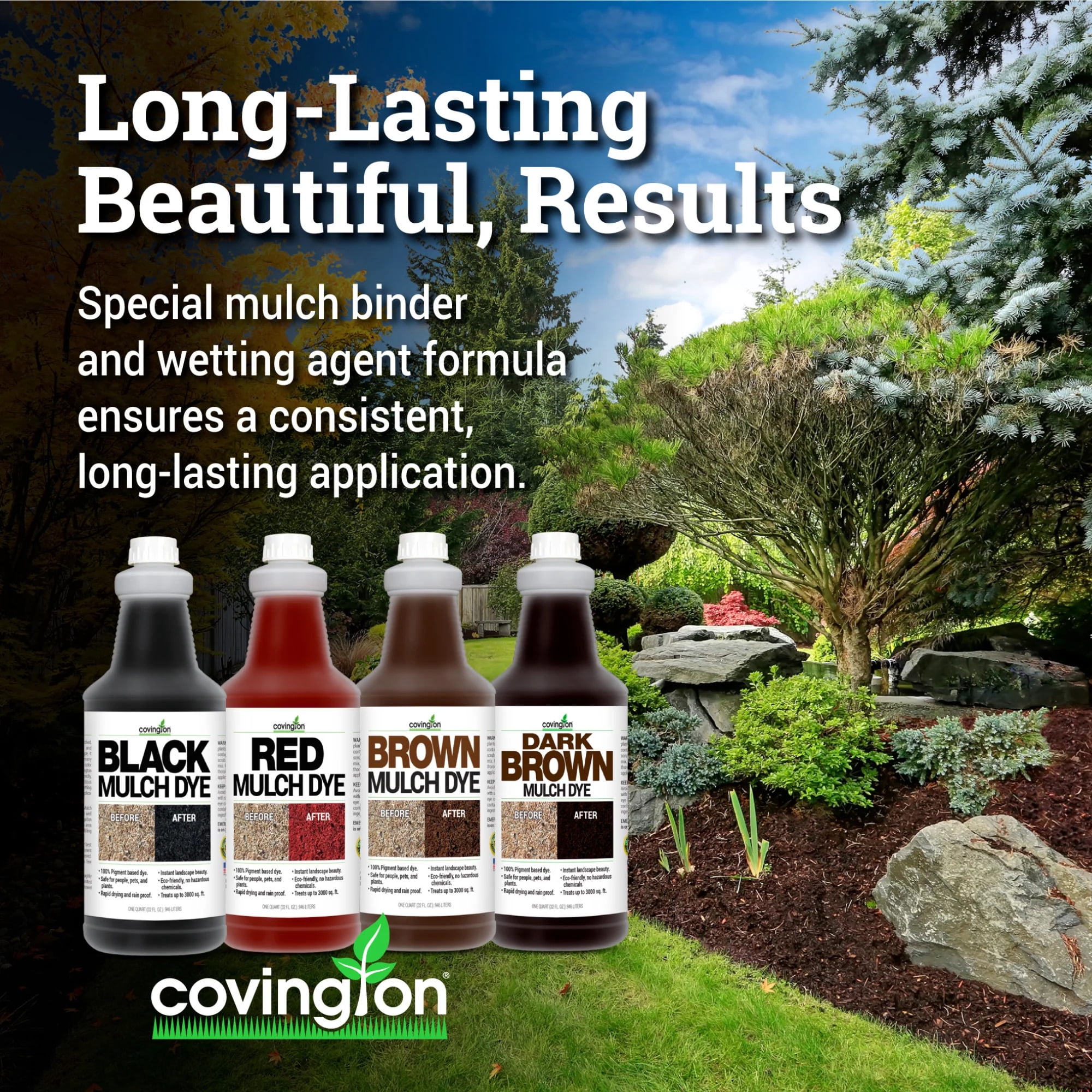 MulchWorx Rich Dark Brown Mulch Dye Spray Concentrate - Covers Up To 2,800 Sq. Ft.