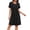 Black, variant on Ekouaer Nightgowns for Women V-Neck House Dresses Short Sleeve Moo Moos Mumu Dresses Lounge Dress