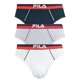 thumbnail image 1 of FILA Calzoncillos para hombre, paquete de 3 - Calzoncillos, cintura con logo, Urban, Algodón Stretch, color sólido Marina/Gris/Blanco 2XL (2X-Large), 1 of 7