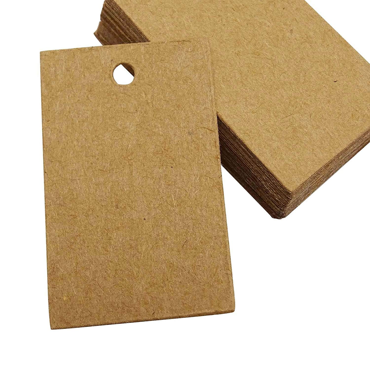 100 PCS Kraft Paper Tags Scallop Edges Brown Hang Tag Wedding Party Favor  Tags with Free Natural Jute Twine 