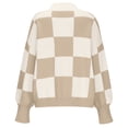 thumbnail image 5 of Azrian Clearance Sweater for Women, Long Sleeve Crewneck Knitted Tops Pullover Sweater Women's New Checkered Round Neck Long Sleeved Knitted Sweater, 5 of 6