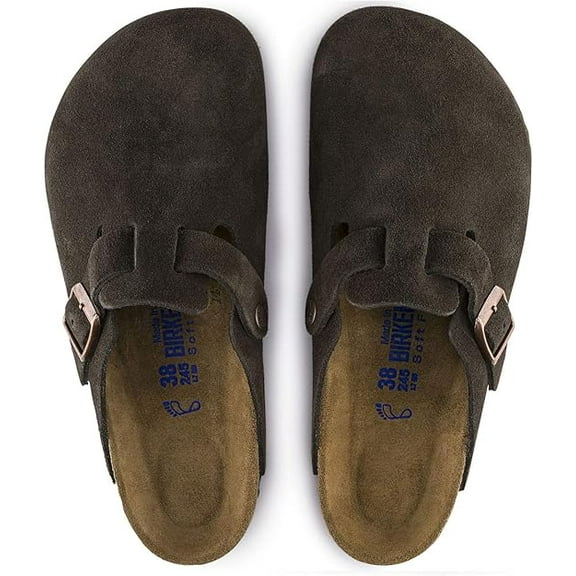 Birkenstock Classic Men's Boston Soft Footbed Clogs - Narrow, Mocha, Brown, 6-6.5 Narrow US