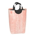 thumbnail image 1 of Waterproof Collapsible Laundry Hamper, Pink Textured Background Aluminum Handle Laundry Bag Storage Basket, 50L, 1 of 6