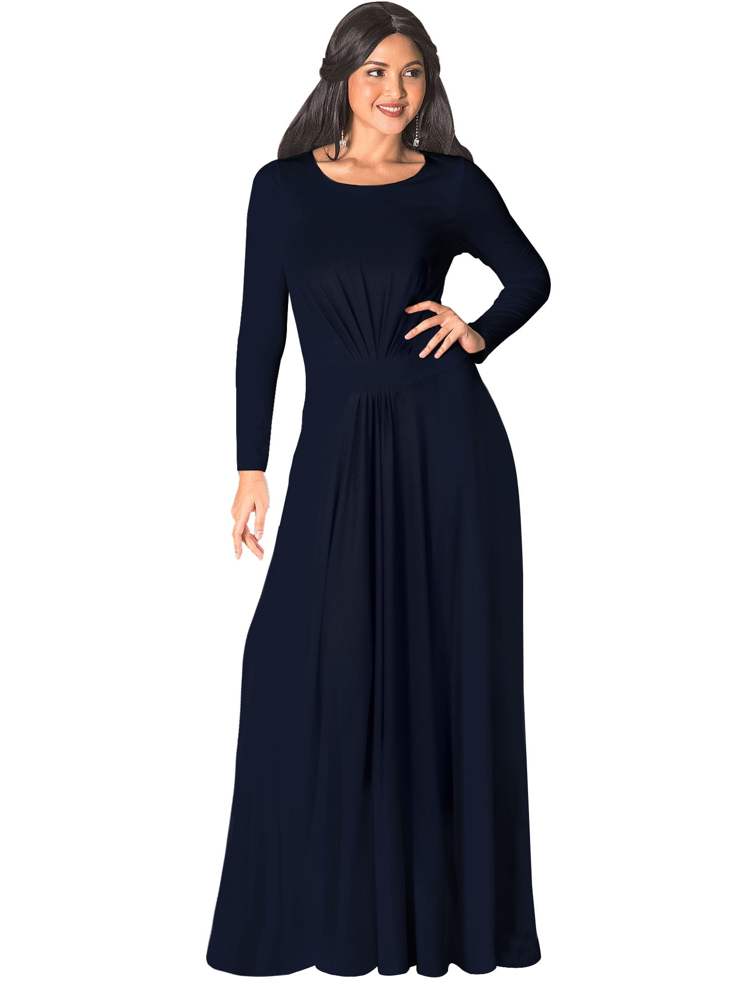 long sleeve flowy formal dress