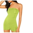 thumbnail image 1 of Timegard Bodysuits for Women Sleeveless Solid Color Slim Fitting Tube Short Rompers Summer Casual Jumpsuit, 1 of 4