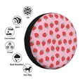 thumbnail image 4 of Pofeuu Hand Drawn Strawberry Print Spare Tire Wheel Cover for Car Truck SUV Camper Universal Fit Spare Tire Cover RV Spare Tire Covers-17 inch, 4 of 6