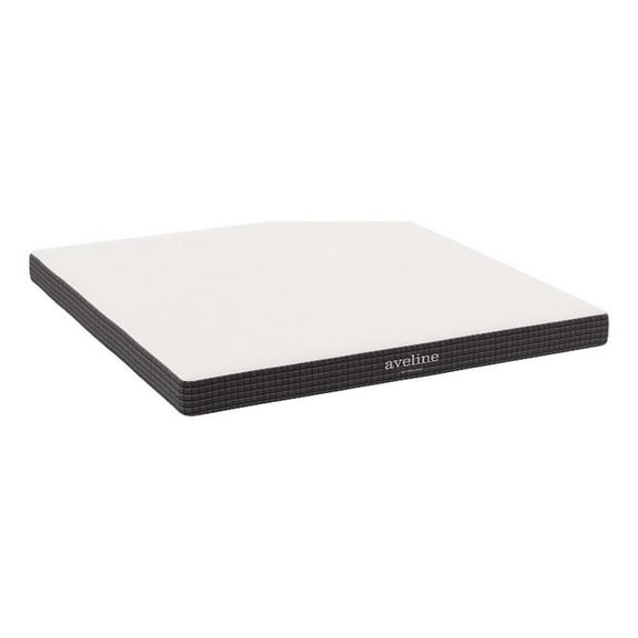 Pemberly Row 6" Modern Style Memory Foam King Mattress in White