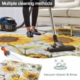 thumbnail image 5 of Yellow Sunflowers Outdoor Rug for Patio/Deck/Porch, Non-Slip Large Area Rug 6 x 9 Ft, Vintage Country Flowers Butterfly Wood Board Indoor Outdoor Rugs Washable Area Rugs, Camping Rug Carpet Runner, 5 of 8