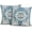 Teal Blue, variant on 2Pcs Boho Style Throw Pillow Cover Ethnic Design Pattern Linen Persian Carpet Tribal Pattern Throw Pillow Case Cushion Cover Home Office Decorative Square 18x18 inch