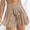 thumbnail image 4 of Sngxgn Women's Elastic Waist Stretch Bodycon Midi Pencil Skirt(Beige,S), 4 of 5