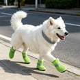 thumbnail image 6 of Dog Summer Boots, 4-Pack Breathable Mesh Dog Shoes with Anti-Slip Soft Rubber Sole, Reflective Adjustable Paw Protectors, Green, XL, 6 of 8