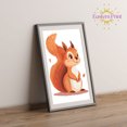 thumbnail image 2 of Eastern Print Cute Squirrel Cartoon Safari Nursery Poster Wall Decor, Colorful Minimal Animal Wall Prints for Baby Room, Bedroom Home Office Classroom Must Have Decoration UNFRAMED, 24x36, 2 of 4