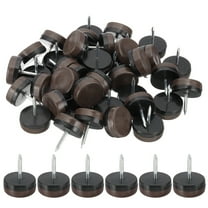 0.94" Dia Chair Slides, 40 Pcs Nail on Furniture Glides for Wooden Furniture, Table Feet, Carpet and Hardwood, Brown