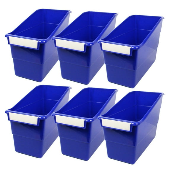 ROMANOFF (6 EA) BLUE SHELF FILE WITH LABEL
