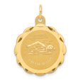 thumbnail image 1 of 14K Yellow Gold Swimming Disc Charm, 1 of 2