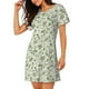 thumbnail image 2 of Fotbe Green Rabbit Bata de Dormir para Mujer con Estampado, Camisón de Algodón de Manga Corta, Ropa de Dormir Casual, 2 of 6