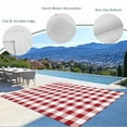 thumbnail image 4 of Fsddascl Farmhouse Red Plaid Outdoor Rug for Patio/Deck/Porch, Non-Slip Large Area Rug 6 x 9 Ft, Rustic Red White Checkered Indoor Outdoor Rugs Washable Area Rugs, Reversible Camping Rug Carpet, 4 of 5