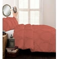 thumbnail image 2 of DNG Creations 5 Piece Ruffle Ribbon Design Comforter ( Oversized Queen Size ) Ultra Soft All-Season 550 GSM 800 Threads Count,100% Egyptian Cotton - Solid Brick Red Colour, 2 of 5