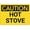 Warning Sign 1, variant on Caution Hot Keep Away Sign 12 x 8 Inches - Rust-Free Aluminum, Pre-Drilled Holes, Weather Resistant, Fits House, Office, Business, Yard, Hot Surface Area