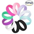 thumbnail image 3 of Opolski 10Pcs Couple Ring Beautifully Versatile Flexible Smooth Decorative Silicone Flash Powder Ring, 3 of 24